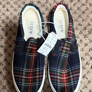 J. Crew Plaid Slip-On Sneakers NWT